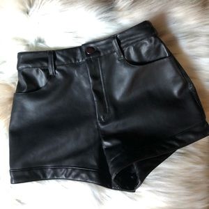 Leather shorts